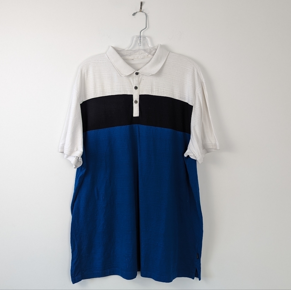 Calvin Klein Men's Color Block Golf Polo Shirt - 2XL: approximate